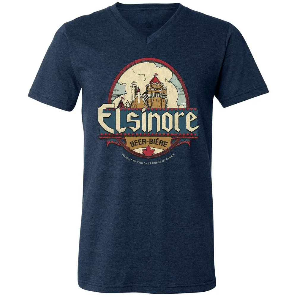 Unisex V-Neck T-Shirt - YF3AZGDX - Heather Navy - 15