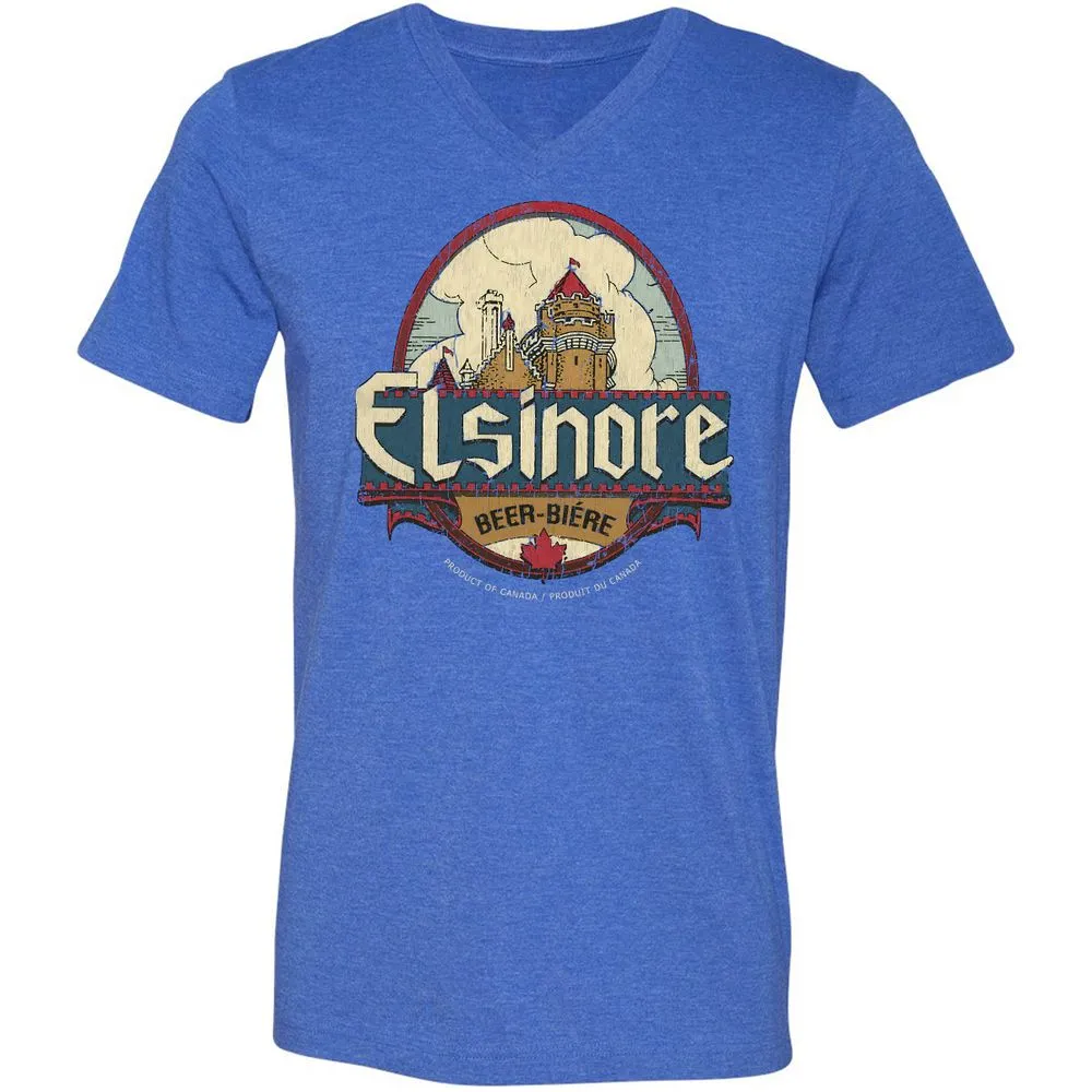 Unisex V-Neck T-Shirt - YF3AZGDX - Heather True Royal - 14