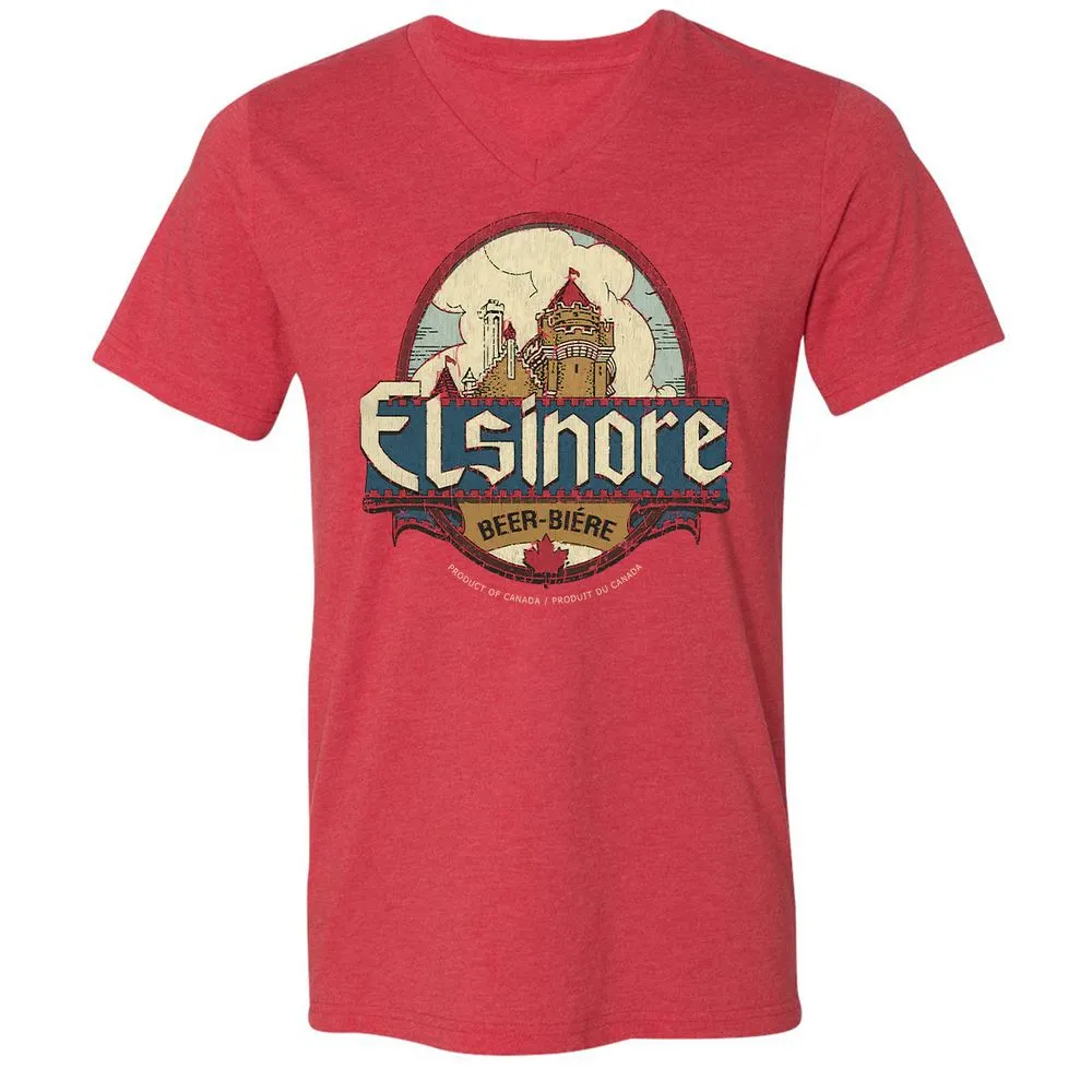 Unisex V-Neck T-Shirt - YF3AZGDX - Heather Red - 16