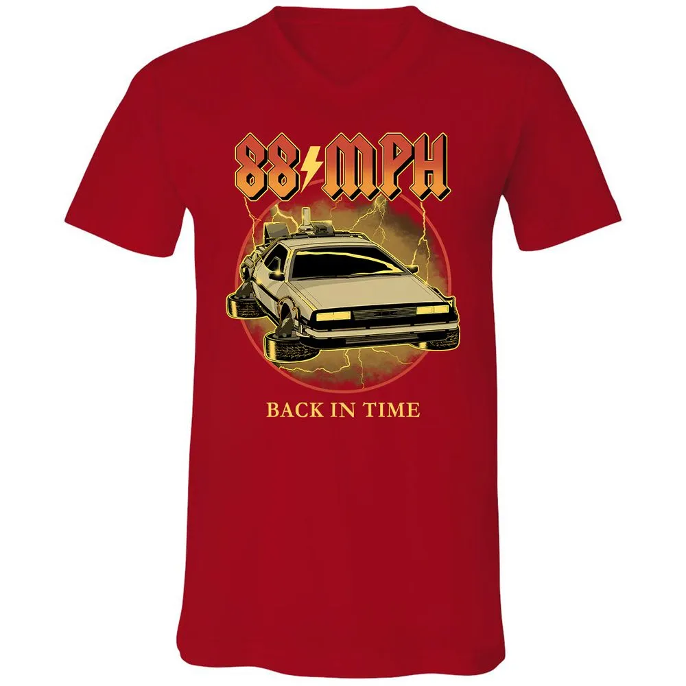 Unisex V-Neck T-Shirt - VE3FR5UV - Red - 3