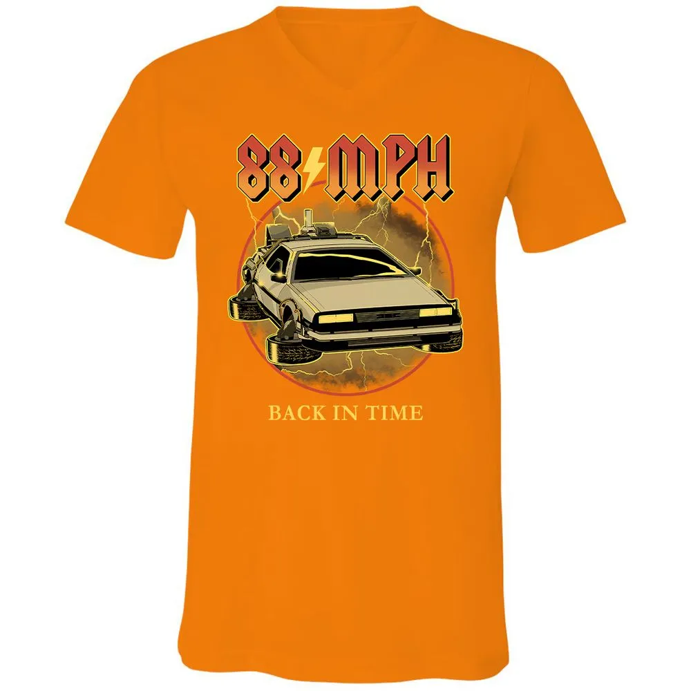 Unisex V-Neck T-Shirt - VE3FR5UV - Orange - 11
