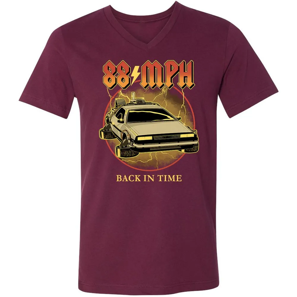 Unisex V-Neck T-Shirt - VE3FR5UV - Maroon - 6