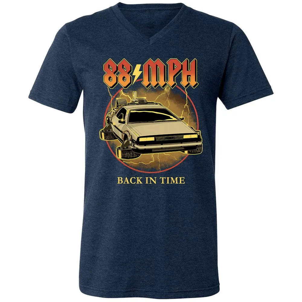 Unisex V-Neck T-Shirt - VE3FR5UV - Heather Navy - 15