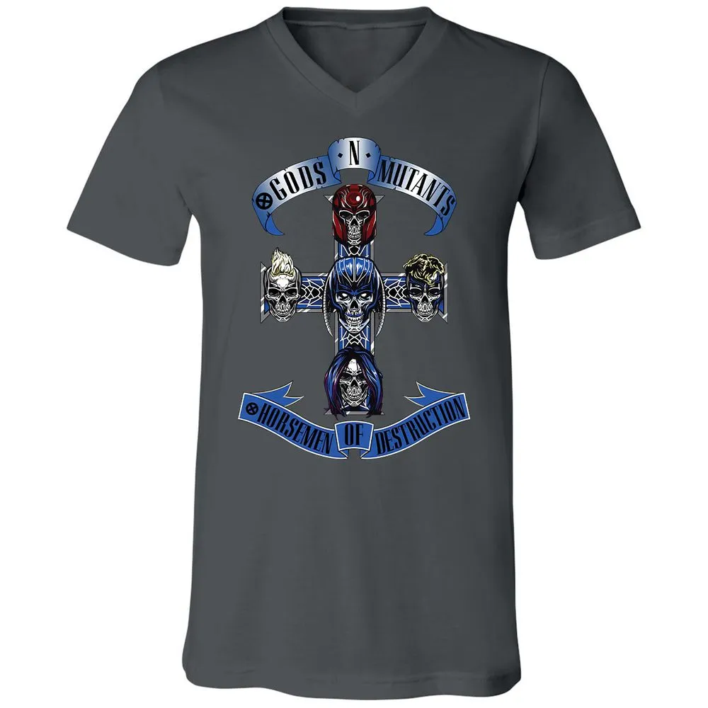 Unisex V-Neck T-Shirt - 4WEUJTJC - Asphalt - 12