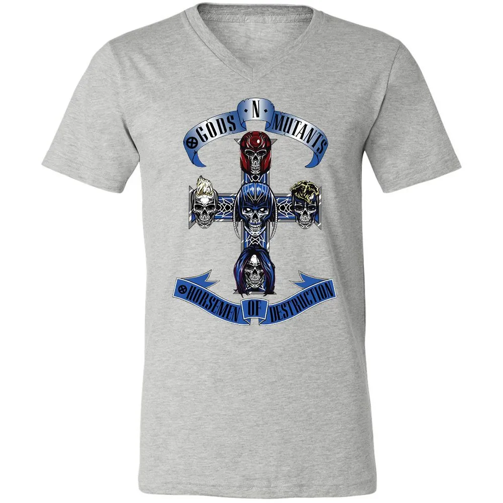 Unisex V-Neck T-Shirt - 4WEUJTJC - Athletic Heather - 7