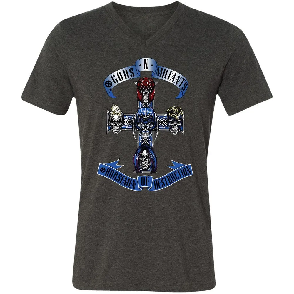 Unisex V-Neck T-Shirt - 4WEUJTJC - Dark Grey Heather - 8