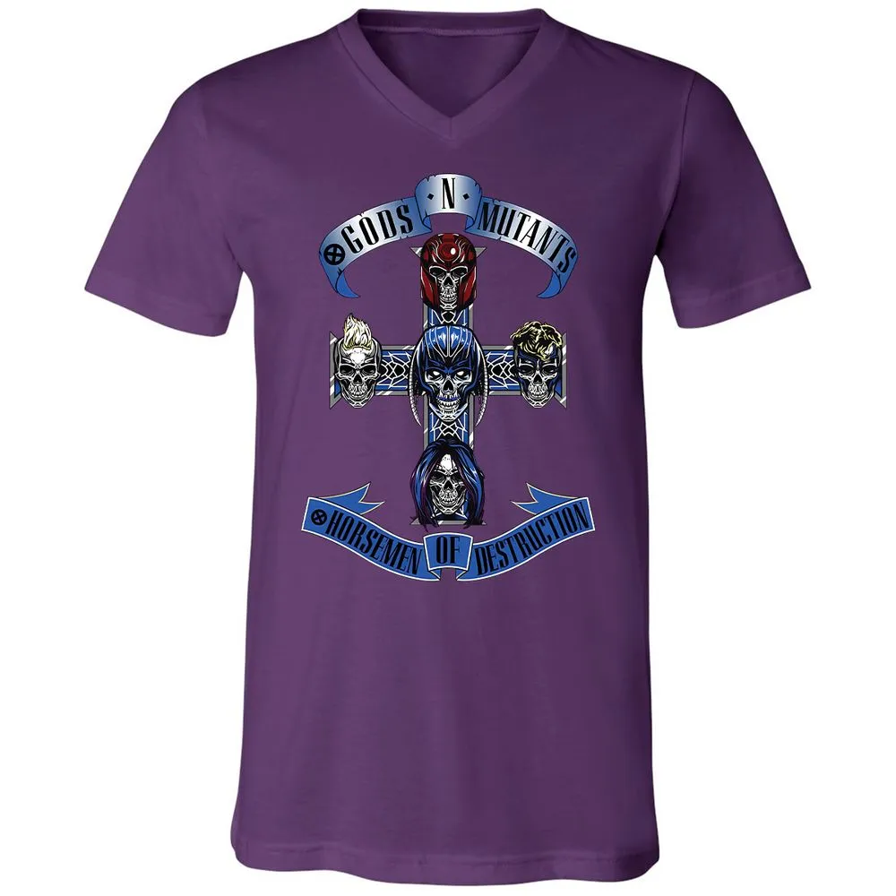 Unisex V-Neck T-Shirt - 4WEUJTJC - Team Purple - 9