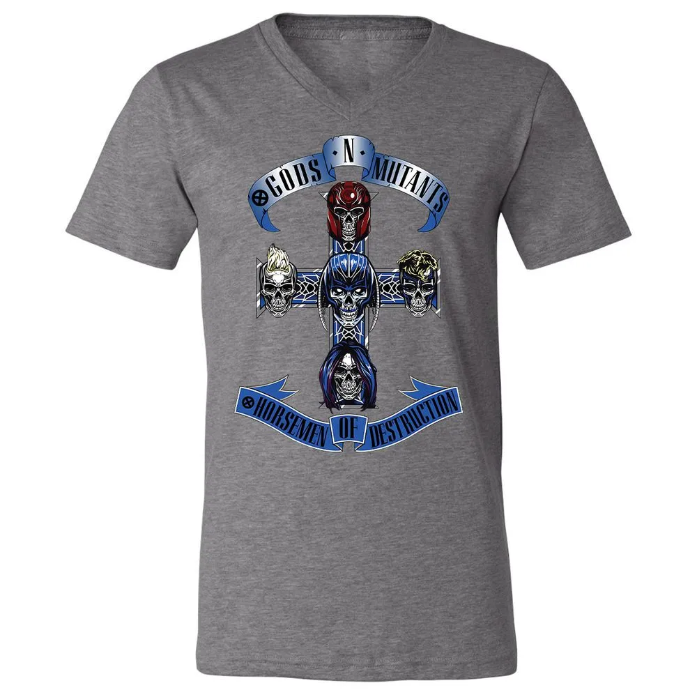 Unisex V-Neck T-Shirt - 4WEUJTJC - Deep Heather - 13