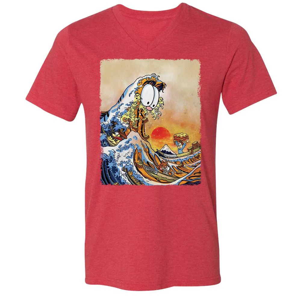 Unisex V-Neck T-Shirt - VRM8HMR1 - Heather Red - 5