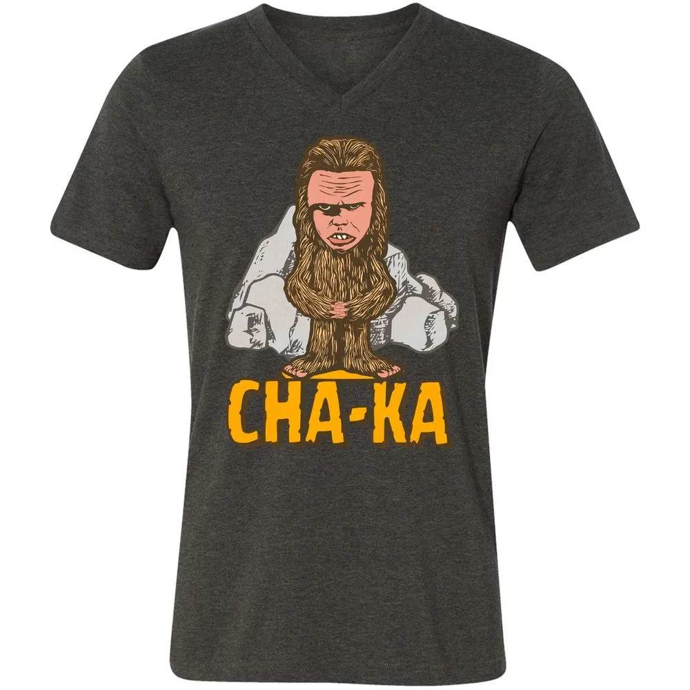 Unisex V-Neck T-Shirt - KBHDLYP8 - Dark Grey Heather - 8