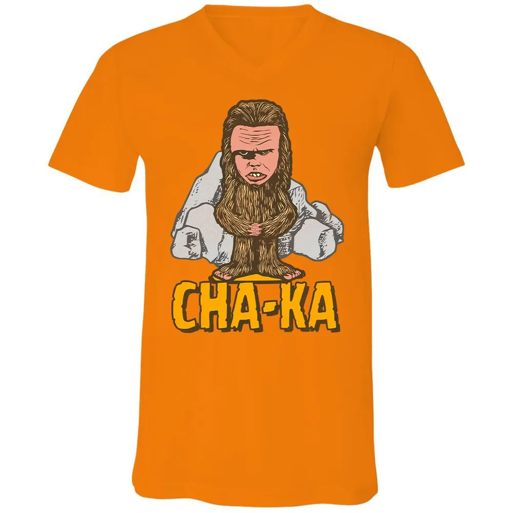 Unisex V-Neck T-Shirt - KBHDLYP8 - Orange - 11
