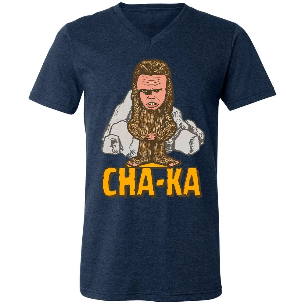 Unisex V-Neck T-Shirt - KBHDLYP8 - Heather Navy - 15
