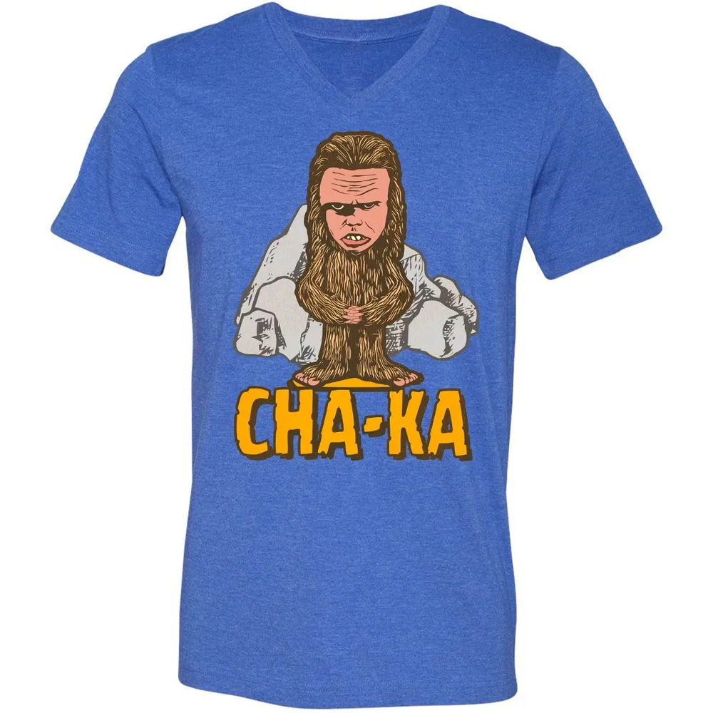 Unisex V-Neck T-Shirt - KBHDLYP8 - Heather True Royal - 14