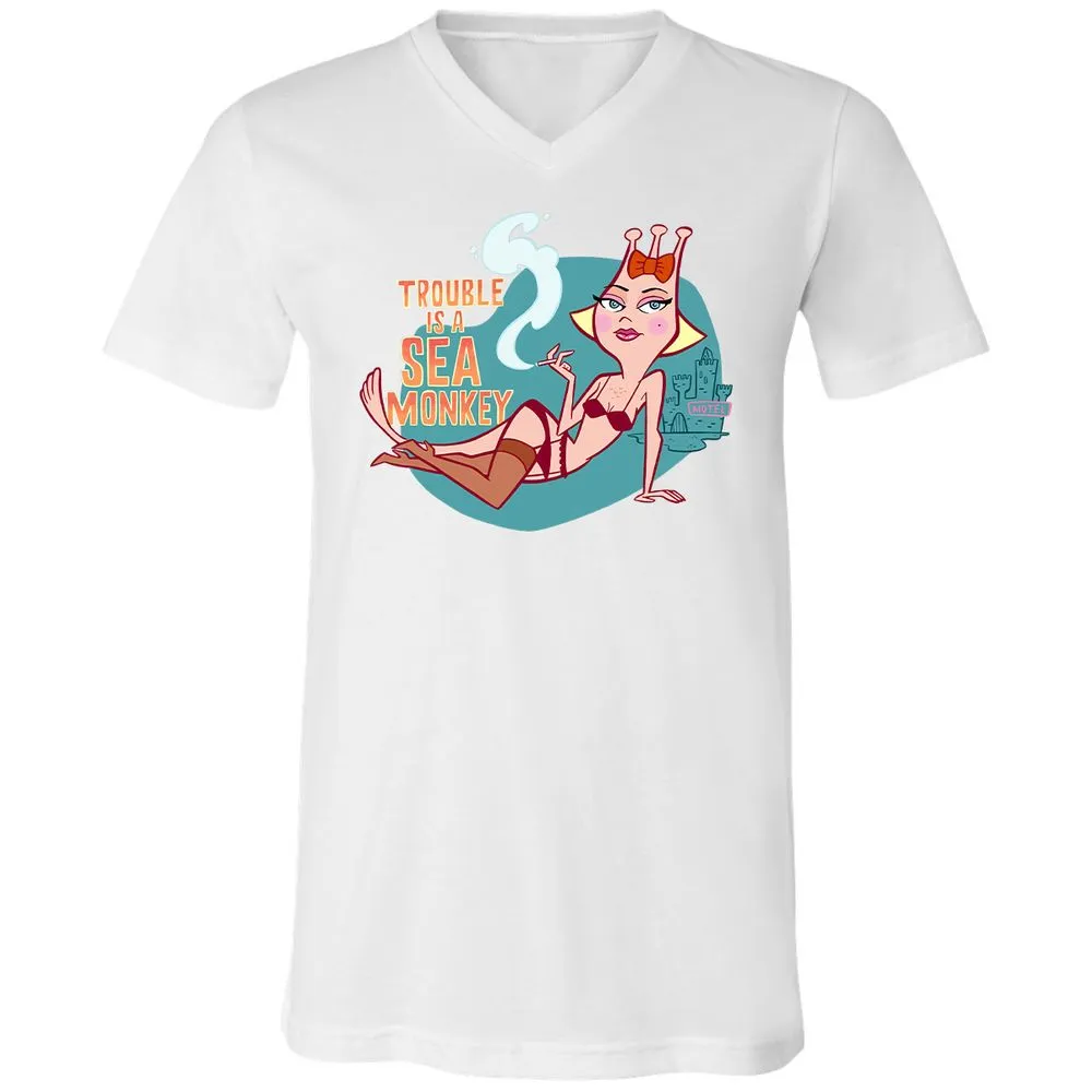 Unisex V-Neck T-Shirt - ZTNHL4H8 - White - 5