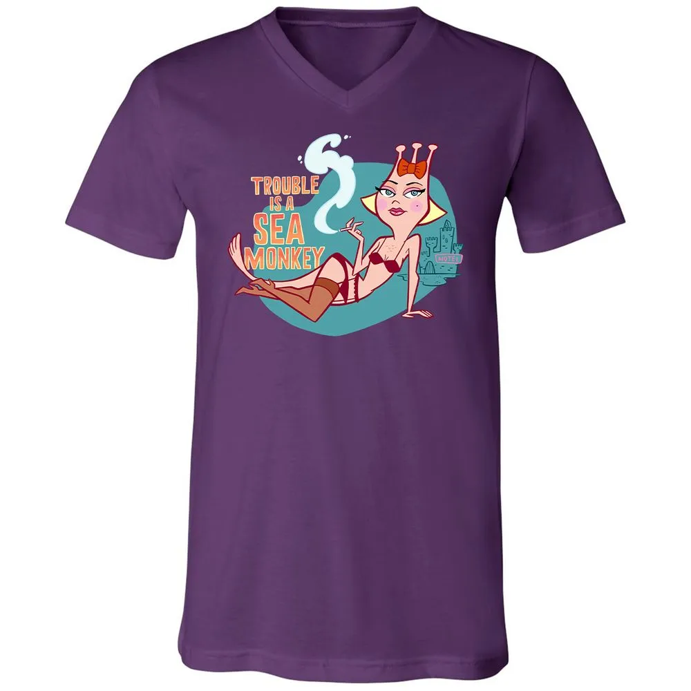 Unisex V-Neck T-Shirt - ZTNHL4H8 - Team Purple - 9