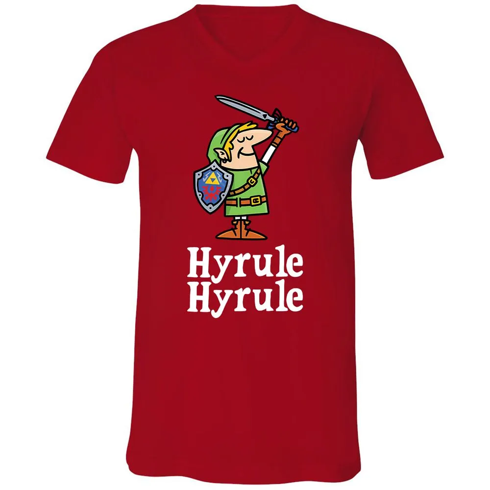 Unisex V-Neck T-Shirt - XAMQF8HW - Red - 3