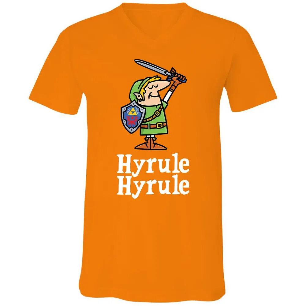 Unisex V-Neck T-Shirt - XAMQF8HW - Orange - 11