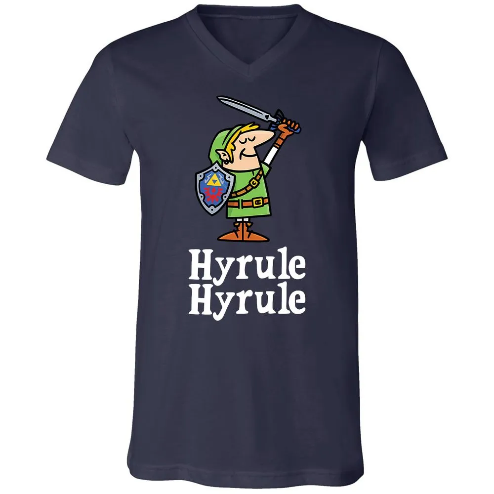 Unisex V-Neck T-Shirt - XAMQF8HW - Navy - 2