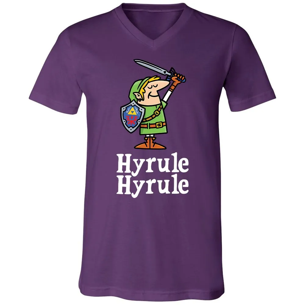 Unisex V-Neck T-Shirt - XAMQF8HW - Team Purple - 9