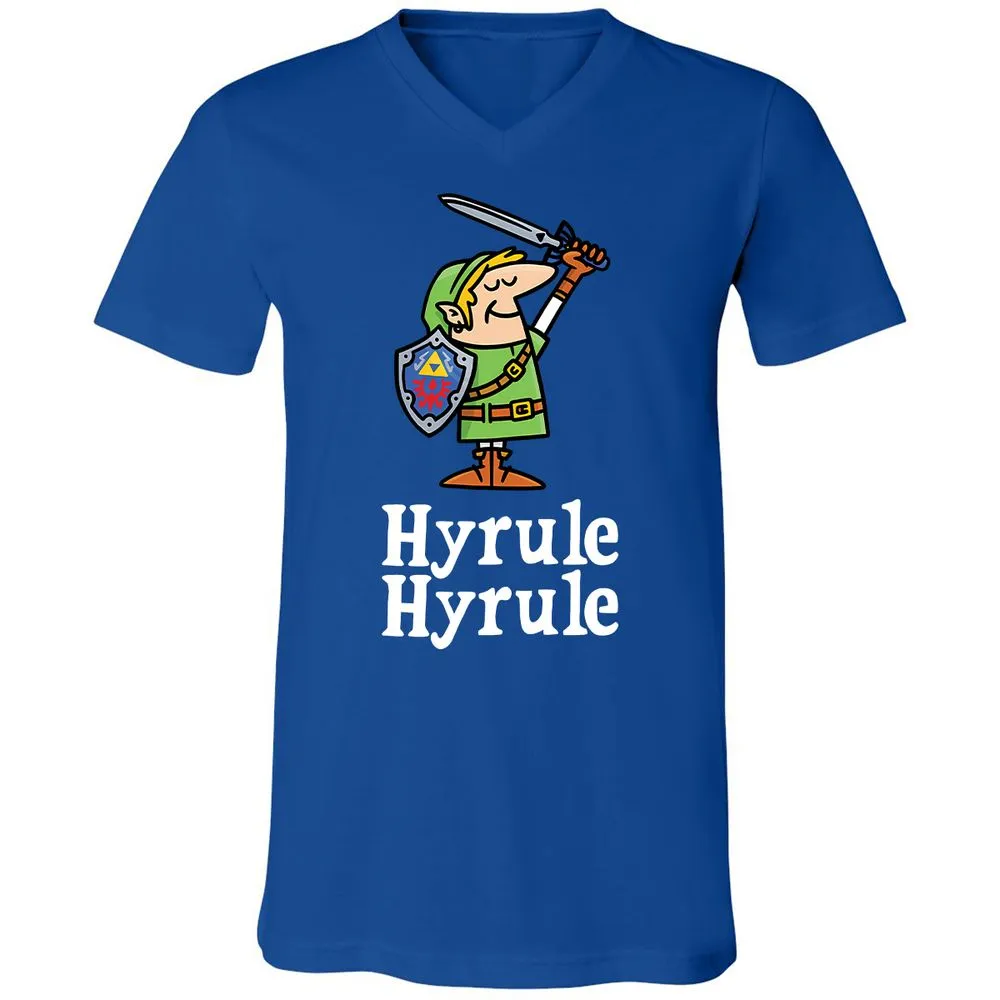Unisex V-Neck T-Shirt - XAMQF8HW - True Royal - 4
