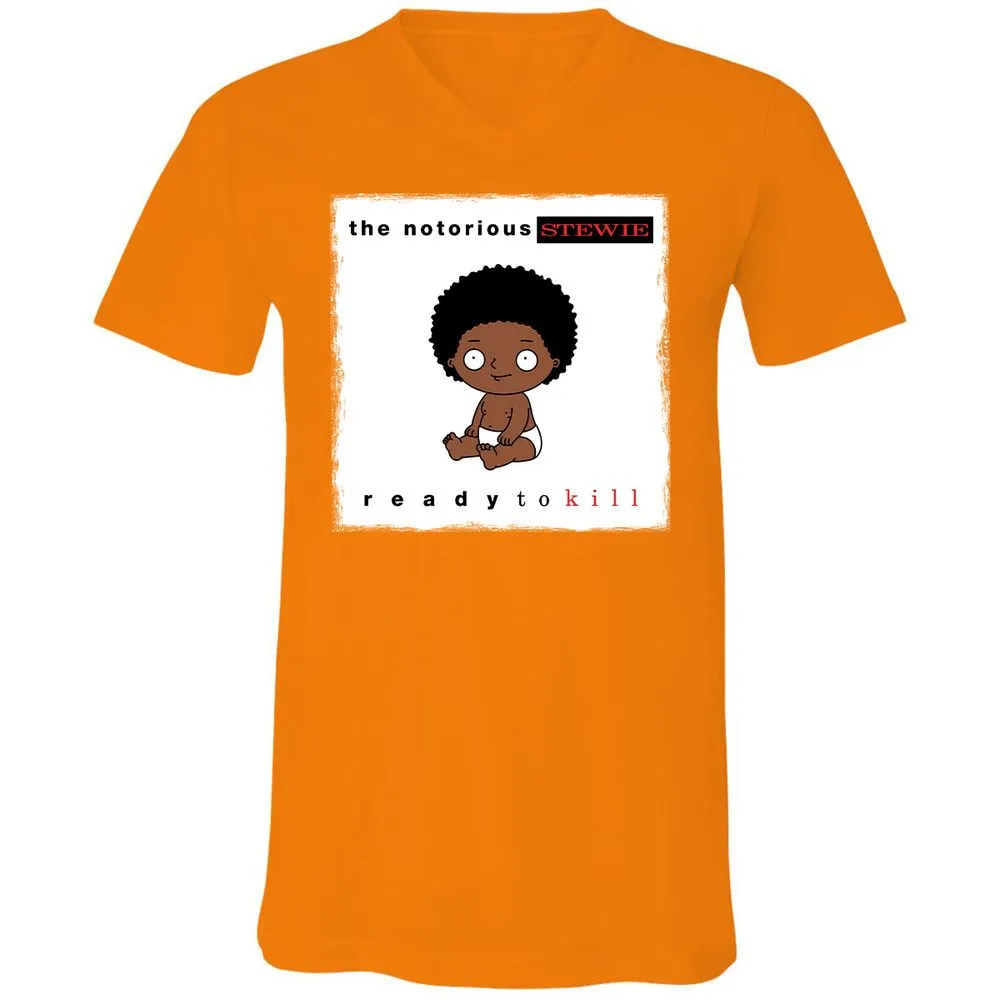 Unisex V-Neck T-Shirt - JR1WX8DD - Orange - 11