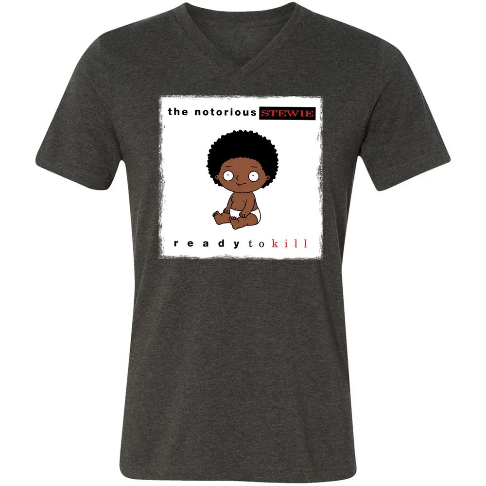Unisex V-Neck T-Shirt - JR1WX8DD - Dark Grey Heather - 8