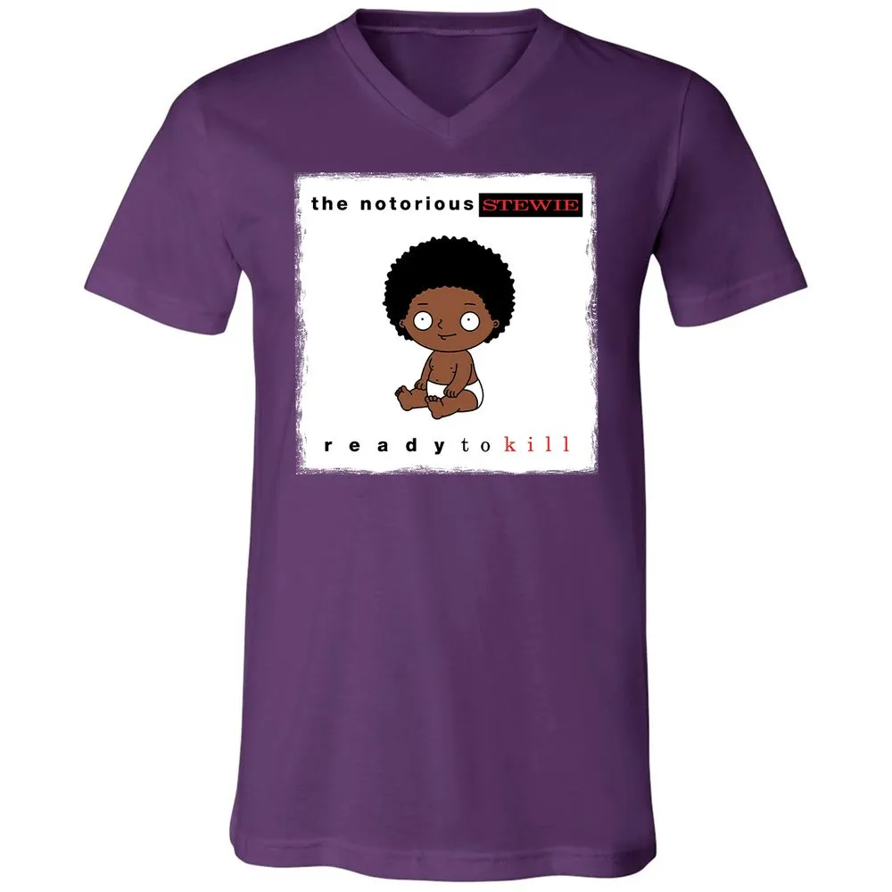 Unisex V-Neck T-Shirt - JR1WX8DD - Team Purple - 9
