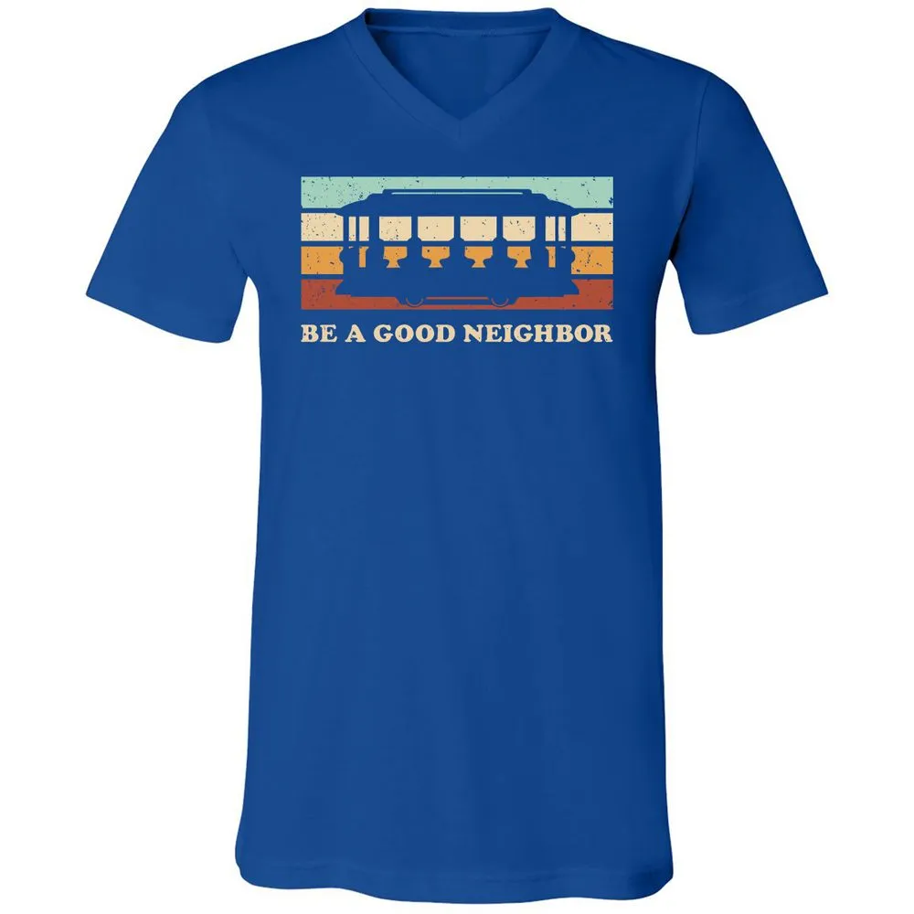 Unisex V-Neck T-Shirt - NYFNZ1QH - True Royal - 4