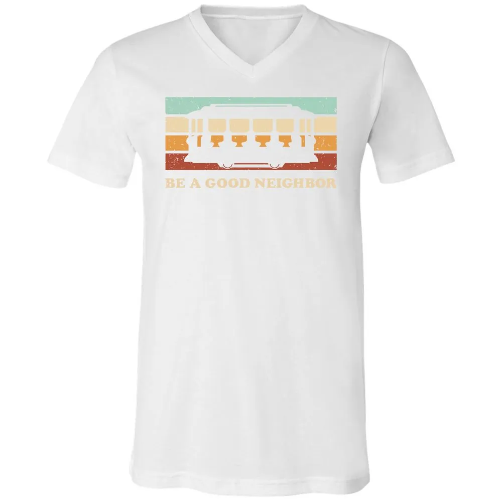 Unisex V-Neck T-Shirt - NYFNZ1QH - White - 5