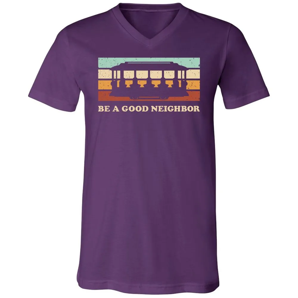 Unisex V-Neck T-Shirt - NYFNZ1QH - Team Purple - 9