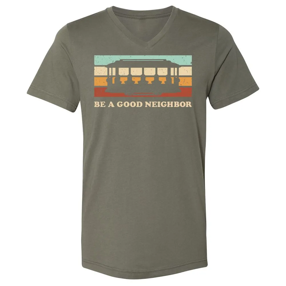 Unisex V-Neck T-Shirt - NYFNZ1QH - Military Green - 10