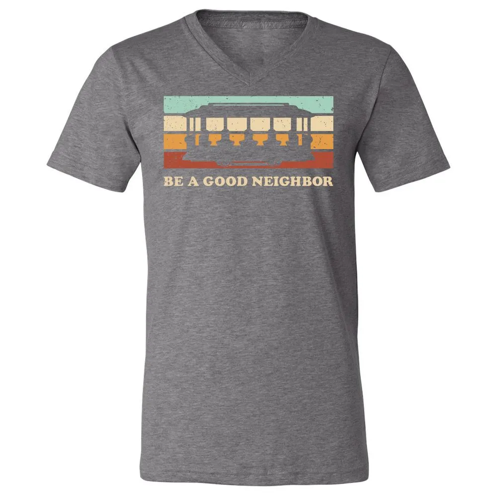 Unisex V-Neck T-Shirt - NYFNZ1QH - Deep Heather - 13