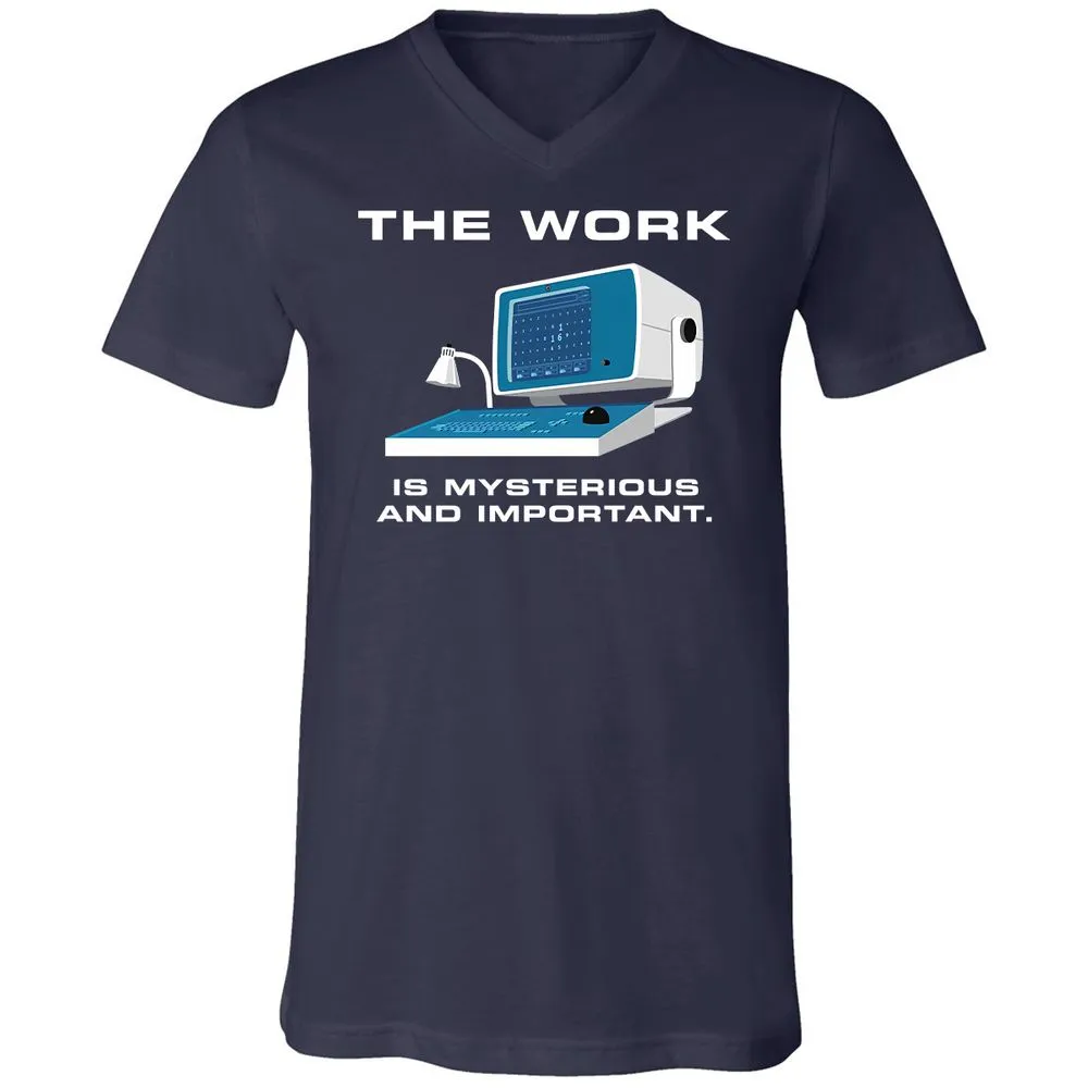 Unisex V-Neck T-Shirt - L5GJ1MAC - Navy - 2