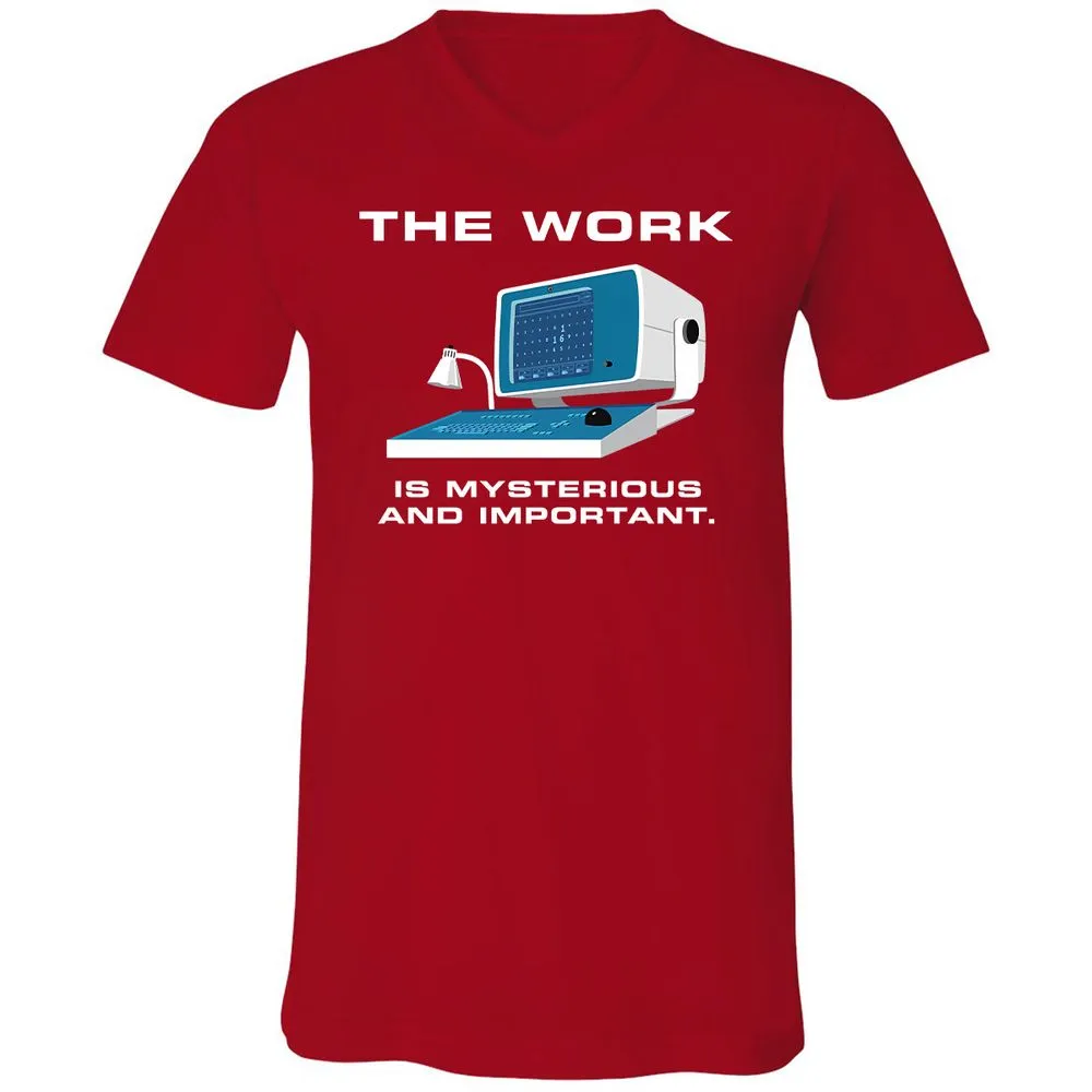 Unisex V-Neck T-Shirt - L5GJ1MAC - Red - 3