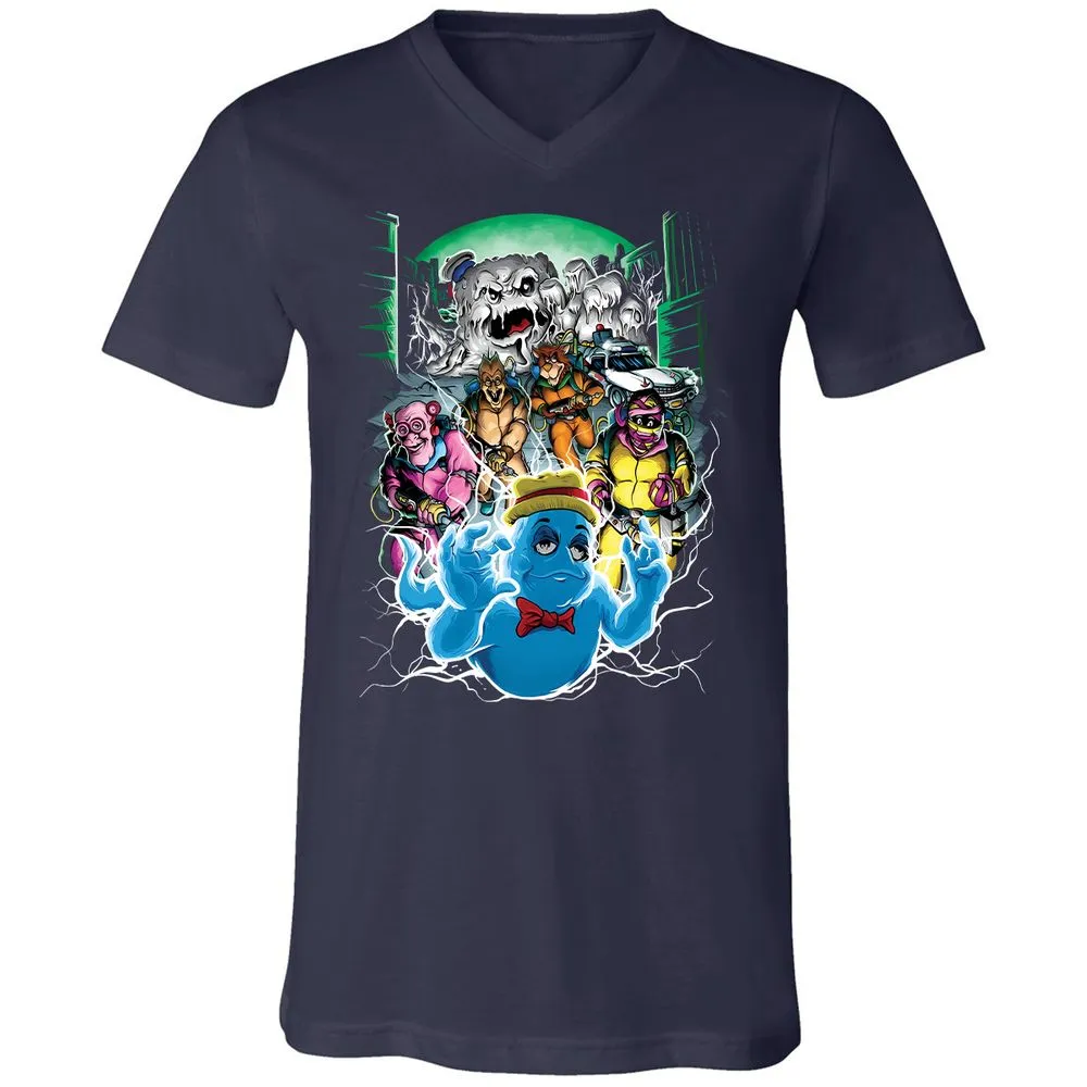 Unisex V-Neck T-Shirt - 5W6GQ8BN - Navy - 2