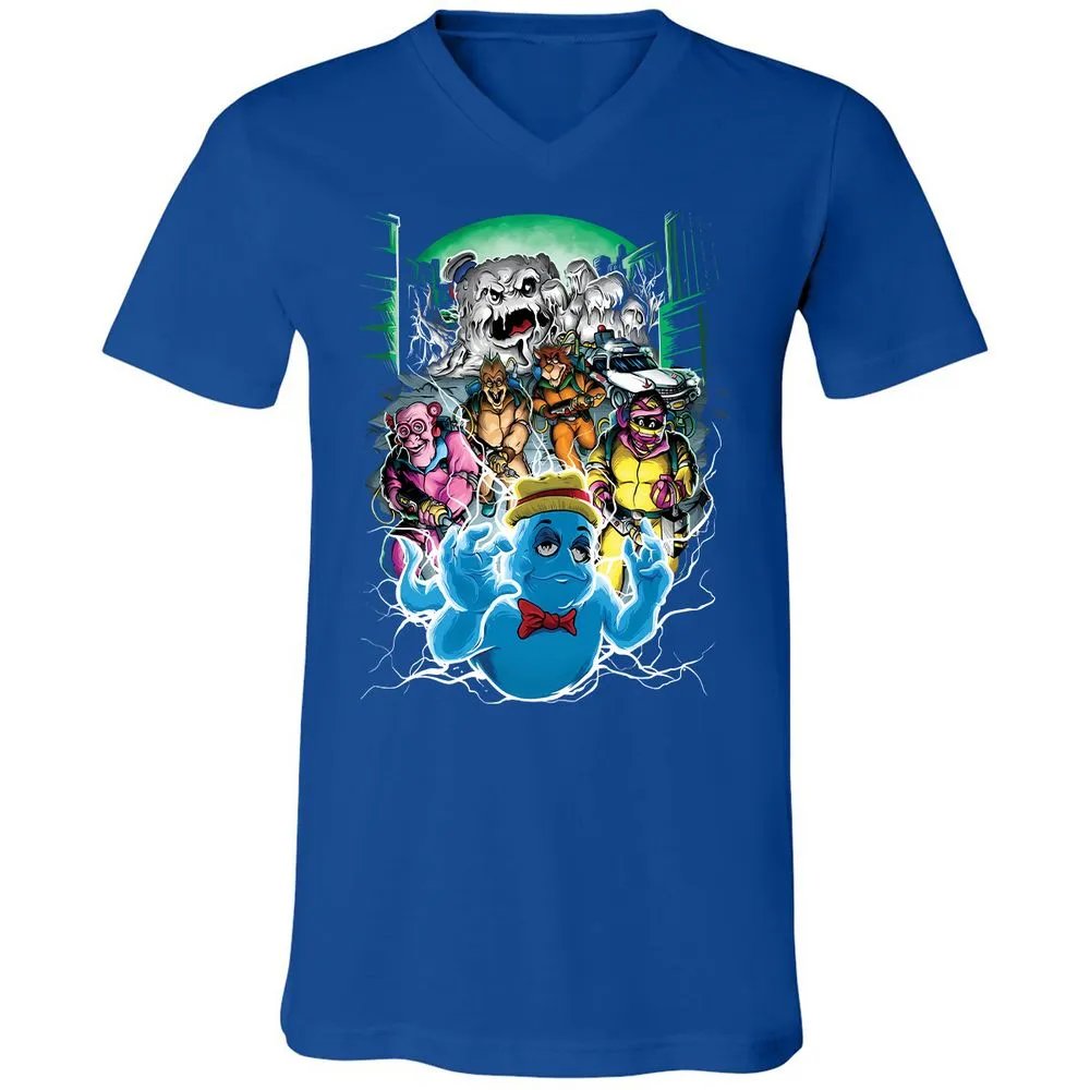 Unisex V-Neck T-Shirt - 5W6GQ8BN - True Royal - 4