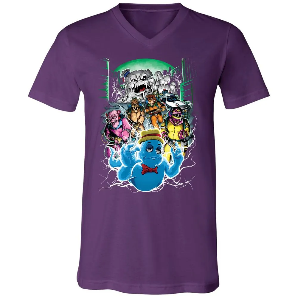 Unisex V-Neck T-Shirt - 5W6GQ8BN - Team Purple - 9