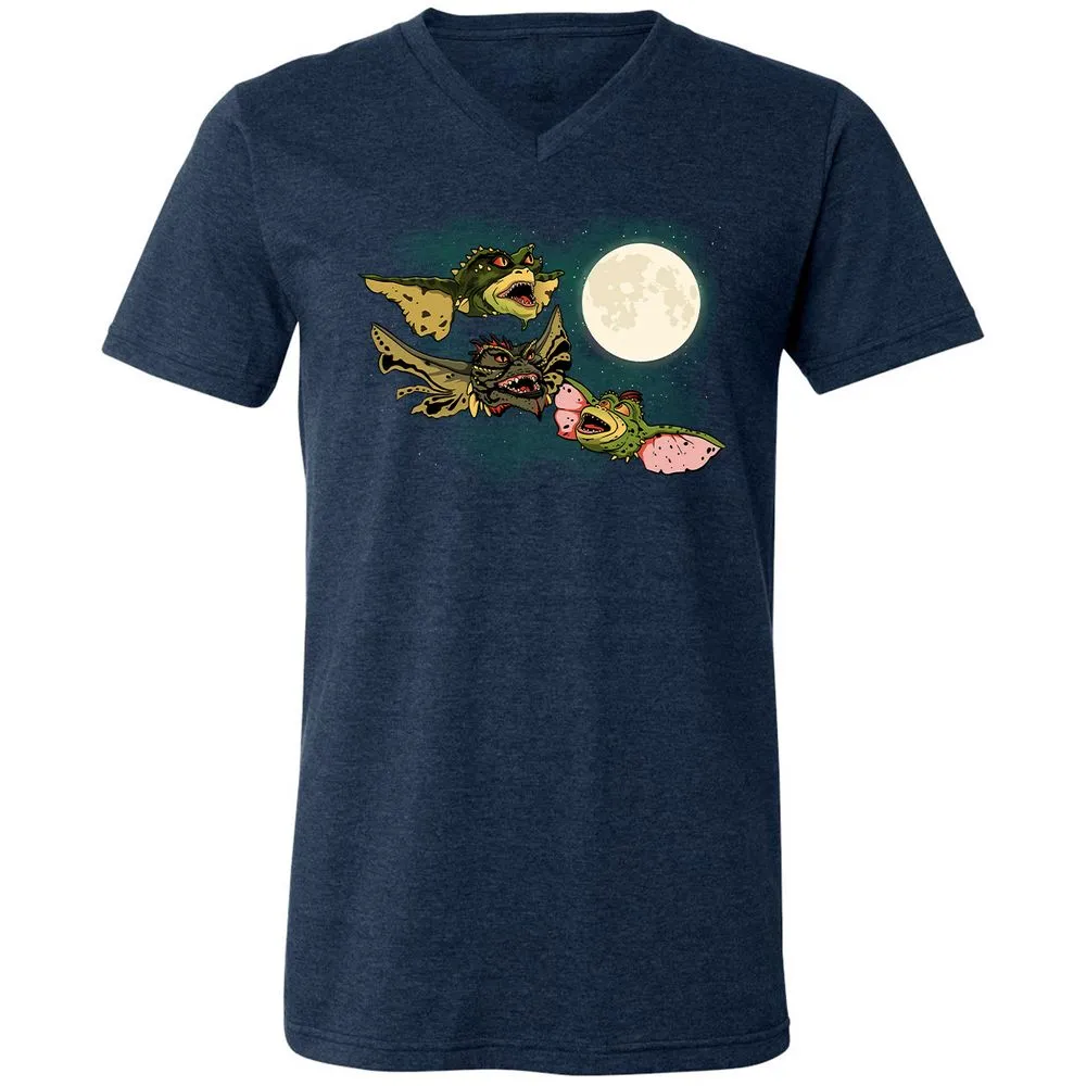 Unisex V-Neck T-Shirt - UTD67MMX - Heather Navy - 15