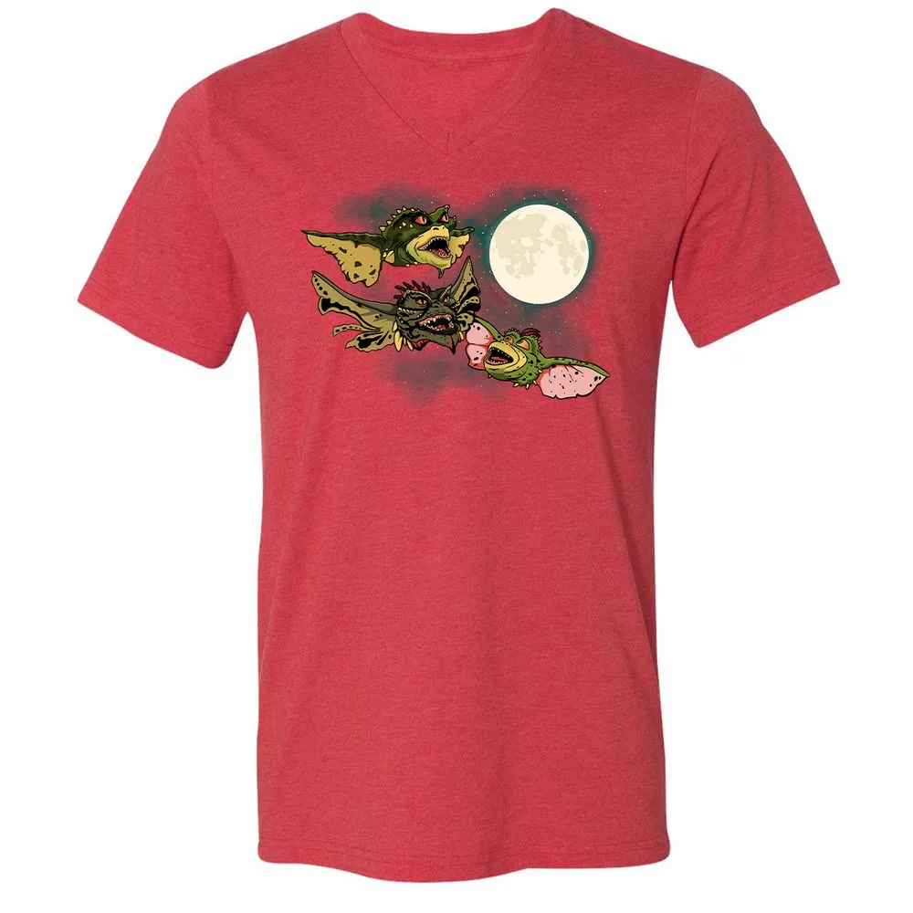 Unisex V-Neck T-Shirt - UTD67MMX - Heather Red - 16