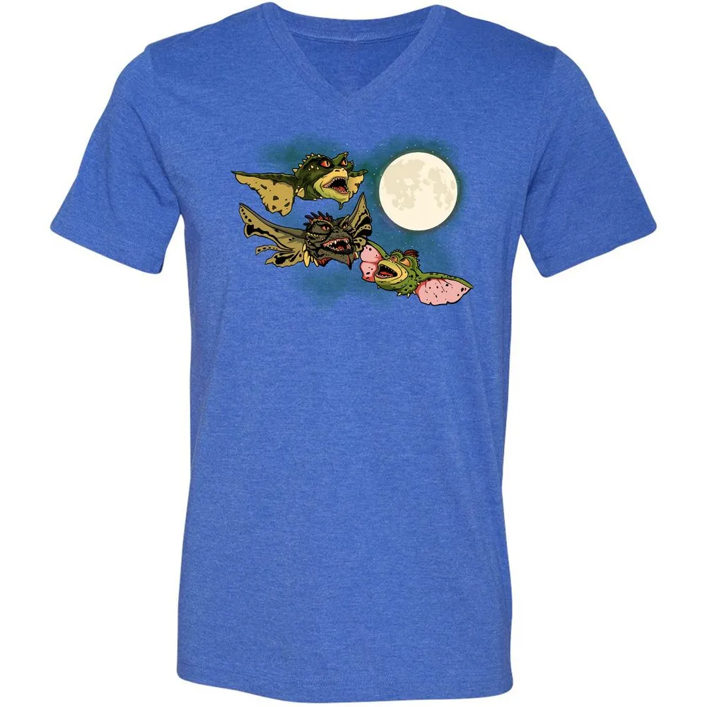 Unisex V-Neck T-Shirt - UTD67MMX - Heather True Royal - 14