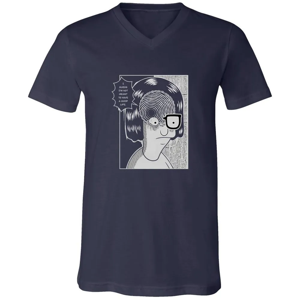 Unisex V-Neck T-Shirt - RB4SACDK - Navy - 2