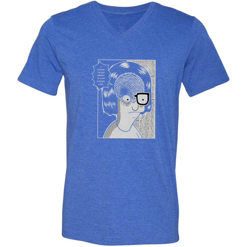 Unisex V-Neck T-Shirt - RB4SACDK - Heather True Royal - 14