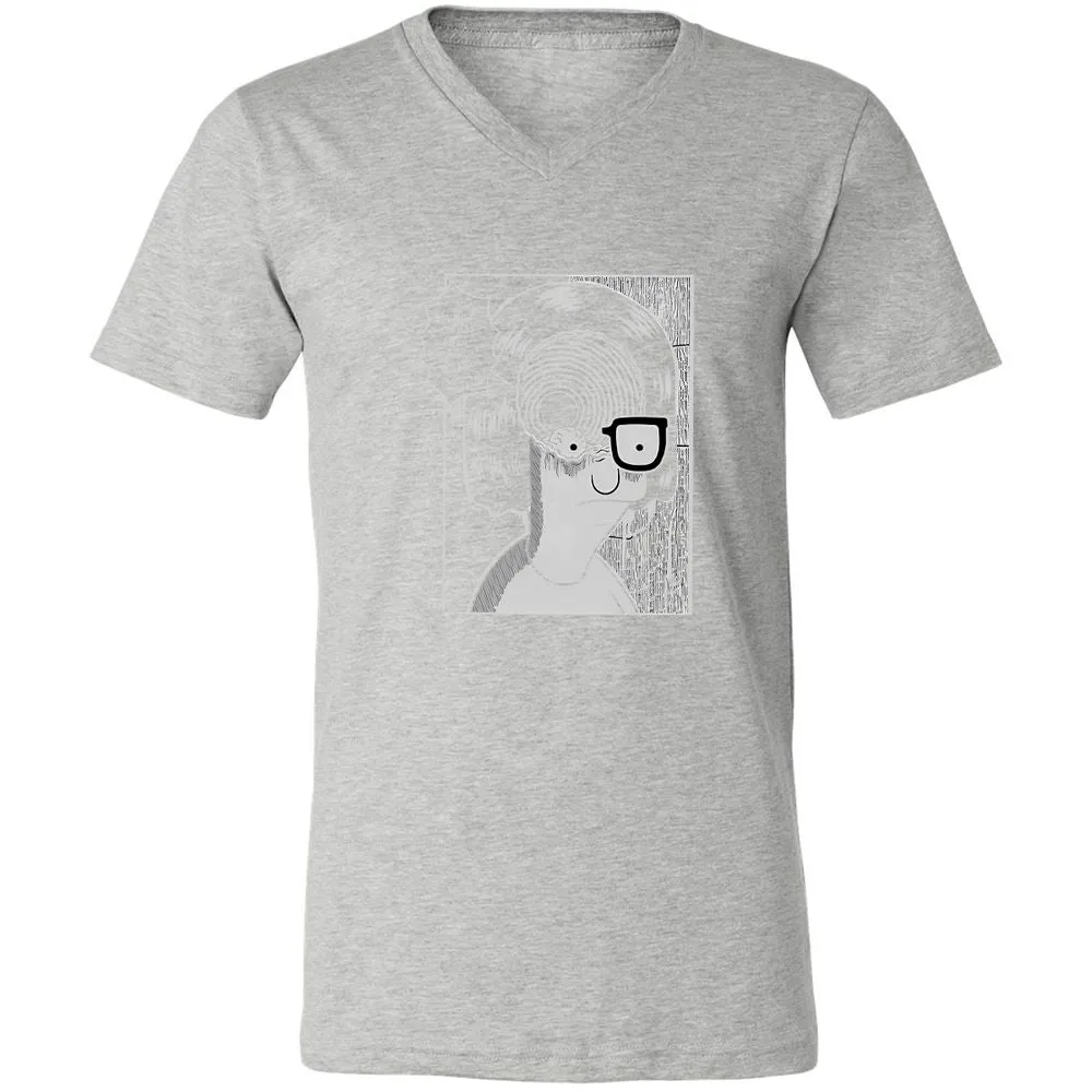 Unisex V-Neck T-Shirt - RB4SACDK - Athletic Heather - 7