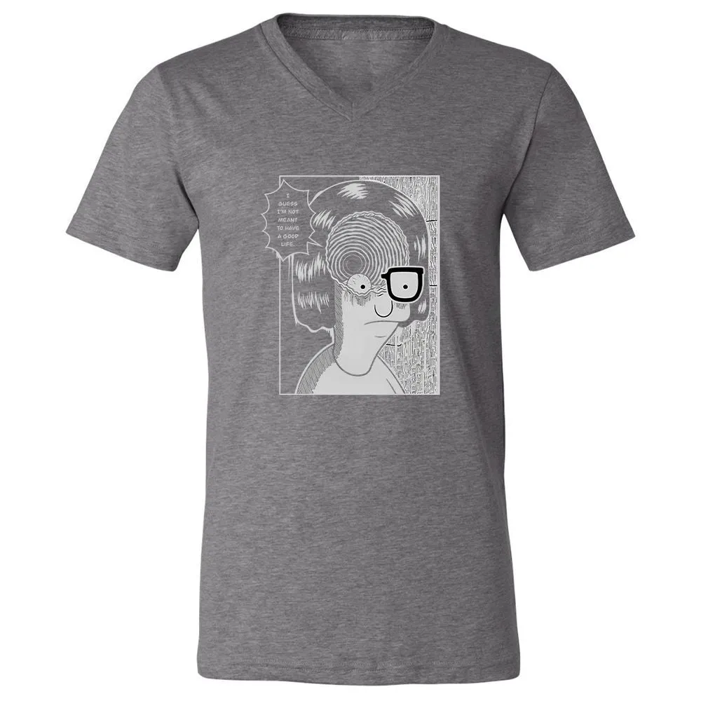 Unisex V-Neck T-Shirt - RB4SACDK - Deep Heather - 13
