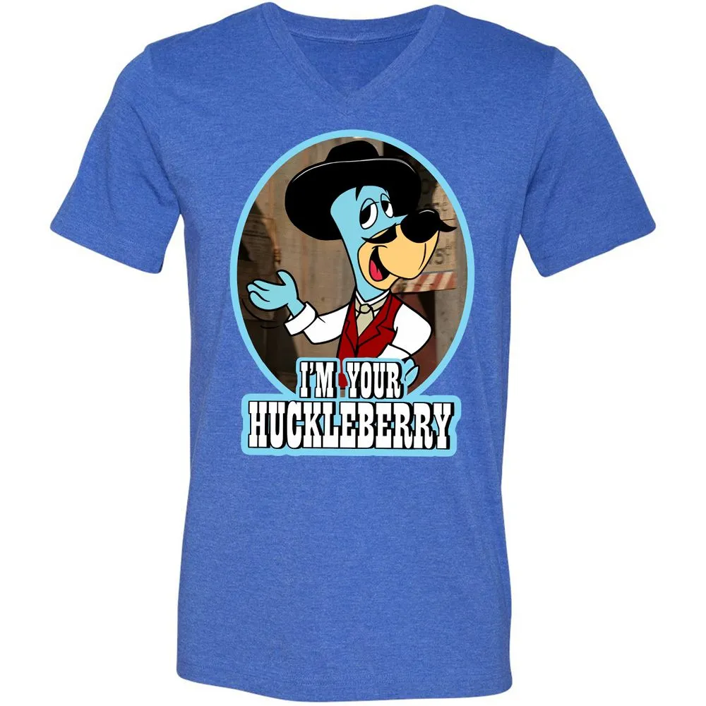 Unisex V-Neck T-Shirt - 8XYAZ9V8 - Heather True Royal - 14