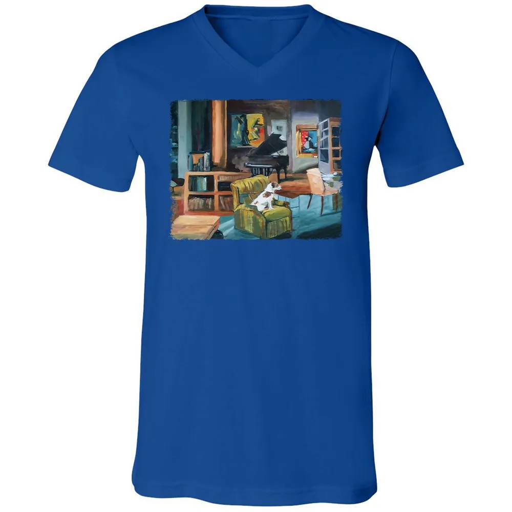 Unisex V-Neck T-Shirt - 4ZWWBKKG - True Royal - 4