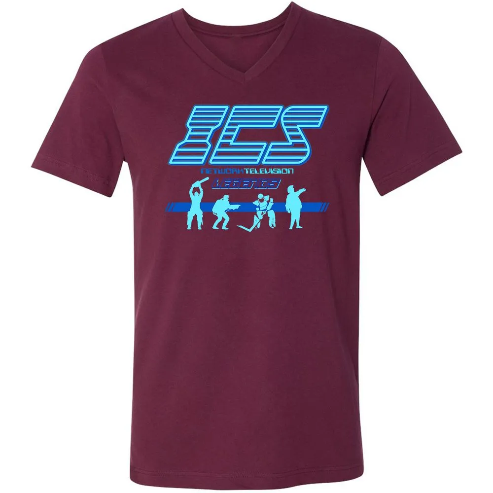 Unisex V-Neck T-Shirt - ZHTF1BC5 - Maroon - 6