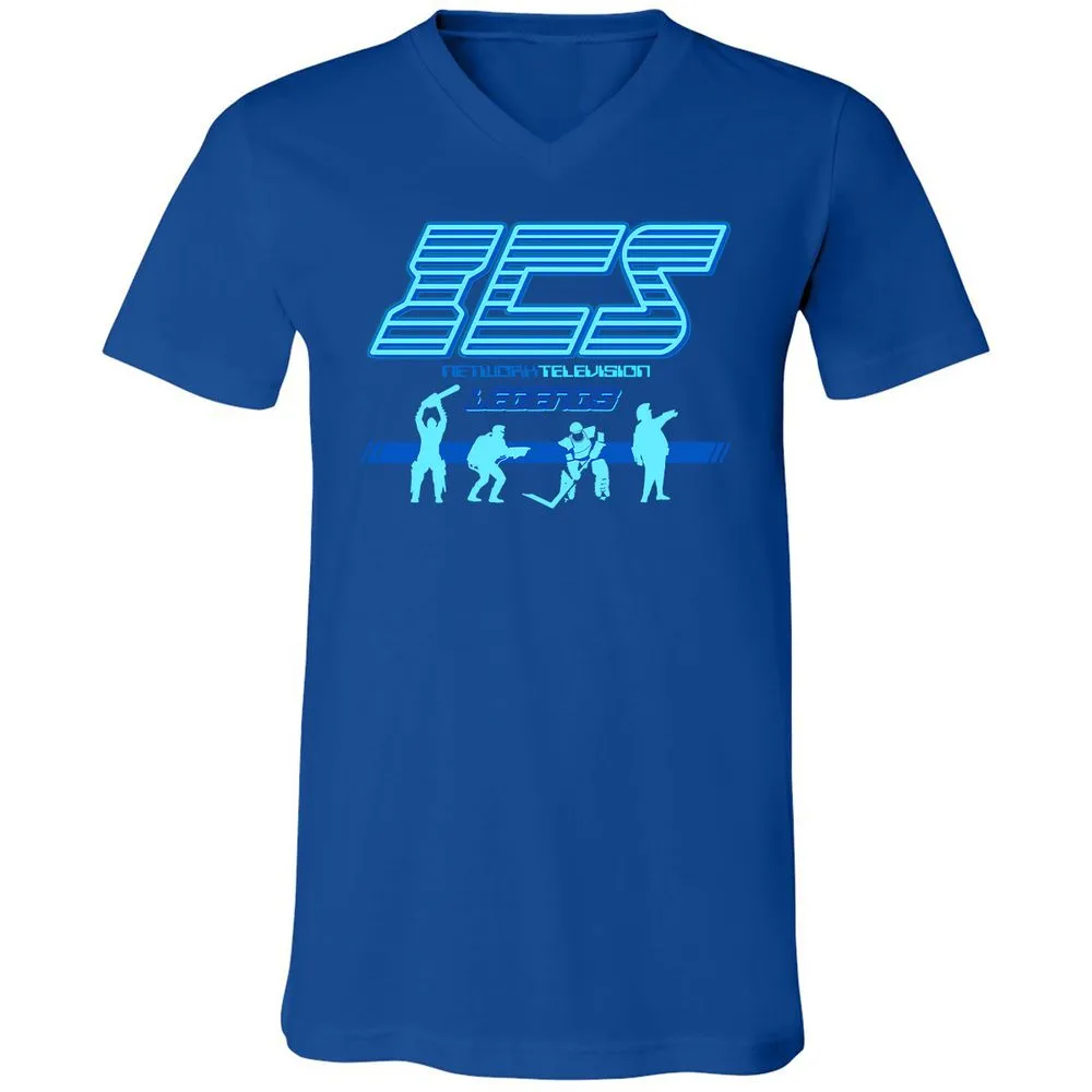 Unisex V-Neck T-Shirt - ZHTF1BC5 - True Royal - 4