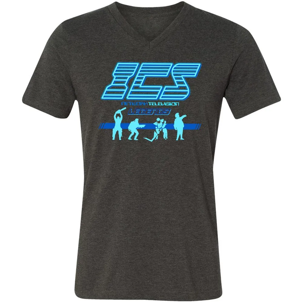 Unisex V-Neck T-Shirt - ZHTF1BC5 - Dark Grey Heather - 8