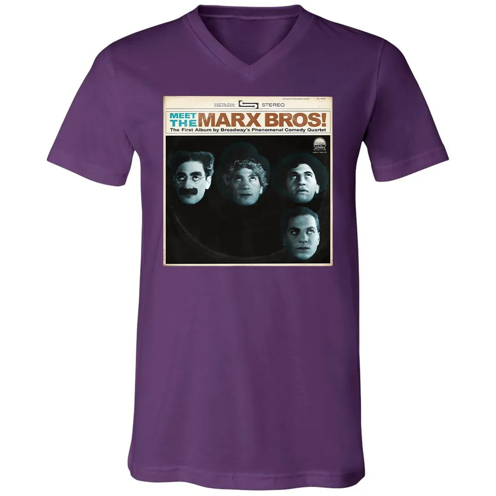 Unisex V-Neck T-Shirt - HWUDPKV6 - Team Purple - 9